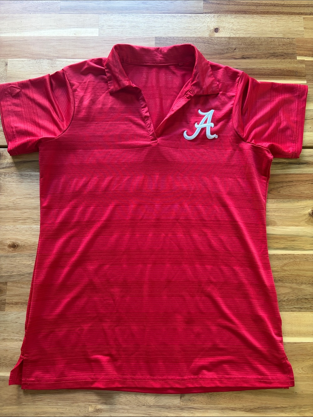 Women's Red Alabama Short-Sleeve Polo Top